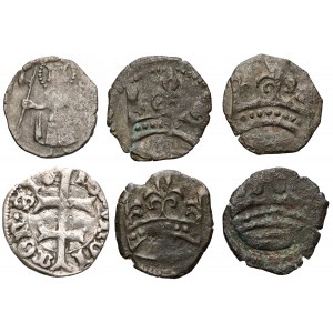 Węgry, Zygmunt I Luksemburczyk (1387-1437) ZESTAW od 1/4 do 1 denara (6szt)