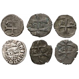Węgry, Zygmunt I Luksemburczyk (1387-1437) ZESTAW od 1/4 do 1 denara (6szt)