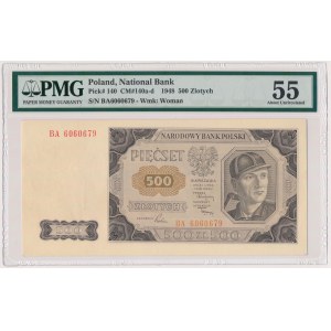 500 złotych 1948 - BA - PMG 55