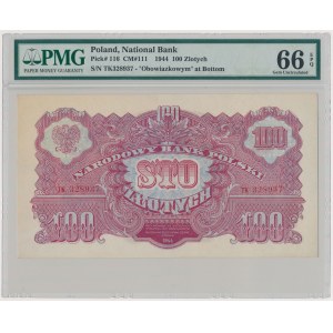 100 złotych 1944 ...owym - TK - PMG 66 EPQ