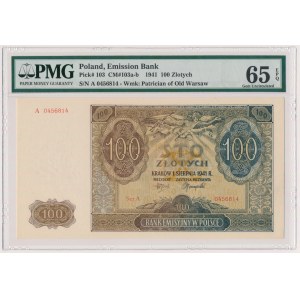 100 złotych 1941 - A - PMG 65 EPQ