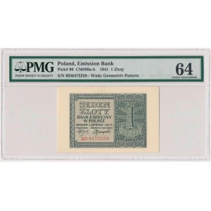 1 złoty 1941 - BD - PMG 64