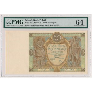 50 złotych 1929 - Ser.EP - PMG 64