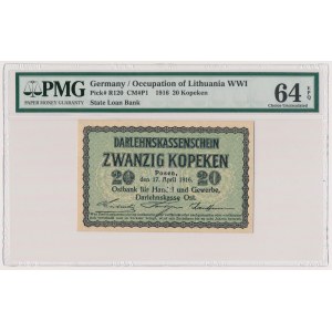 Poznań 20 kopiejek 1916 - PMG 64 EPQ