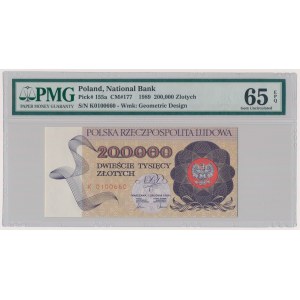 200.000 złotych 1989 - K 0000660 - PMG 65 EPQ