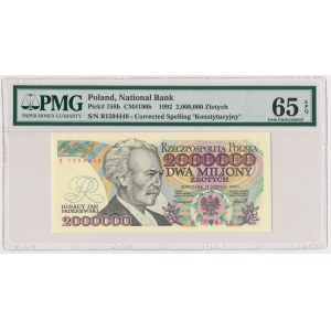 2 mln złotych 1992 - B - PMG 65 EPQ