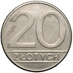Próba MIEDZIONIKIEL 20 złotych 1989 - napis odwrotnie - b. rzadka