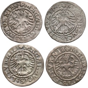 Zygmunt I Stary, Półgrosz Wilno 1522-1525 - zestaw (4szt)