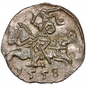 Zygmunt II August, Denar Wilno 1558 - b. ładny