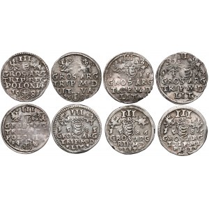 Stefan Batory, Trojaki 1581-86 - zestaw (8szt)