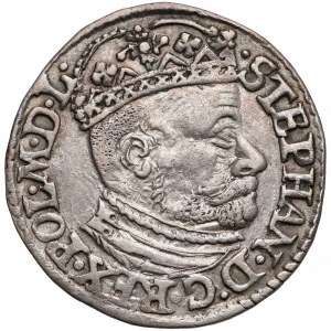 Stefan Batory, Trojak Olkusz 1582 - bez ID - duża głowa
