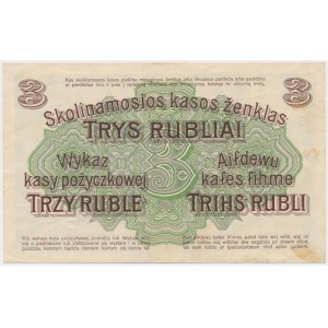 Poznań 3 ruble 1916 ''...wystara'' - C