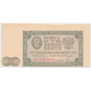 2 złote 1948 - BR - przesunięty druk