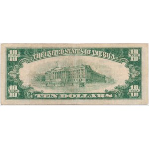 USA, 10 dollars 1929, National Currency, York, Pennsylvania #9706