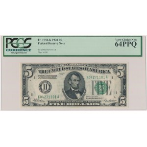 USA, 5 dollars 1928 - PCGS 64 PPQ