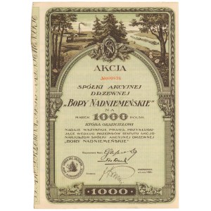 Spółka Akc. Drzewna Bory Nadniemeńskie, 1.000 mkp 1921