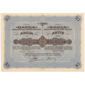 Omnium Sp. Akc. dla Przemysłu Naftowego, 10 zł 1929