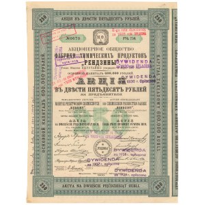 Fabryka Przetworów Chemicznych Rędziny, 250 rubli 1900