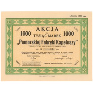 Pomorska Fabryka Kapeluszy w Wąbrzeźnie, Em.1, 1.000 mkp