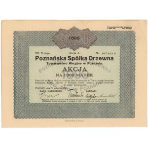 Poznańska Spółka Drzewna, Em.7, 1.000 mkp 1923