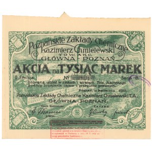 Poznańskie Zakł. Chemiczne Kazimierz Chmielewski, Em.2, 1.000 mkp 1922