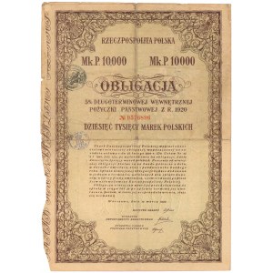 5% Poż. Długoterminowa 1920, Obligacja na 10.000 mkp