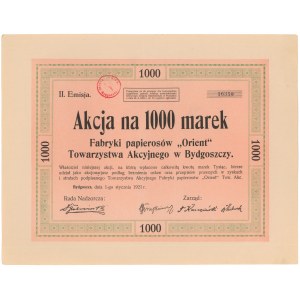 Fabryka Papierosów Orient w Bydgoszczy, Em.2, 1.000 mkp 1921