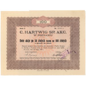 C. Hartwig Sp. Akc. w Poznaniu, 2x 50 zł 1925