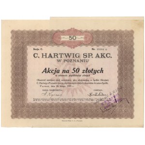 C. Hartwig Sp. Akc. w Poznaniu, 50 zł 1925