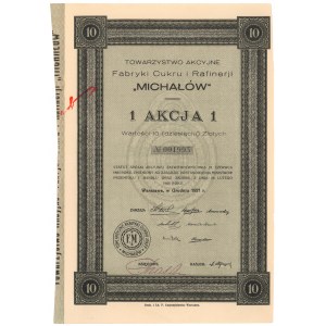 Fabryka Cukru i Rafinerji Michałów Tow. Akc., 10 zł 1927