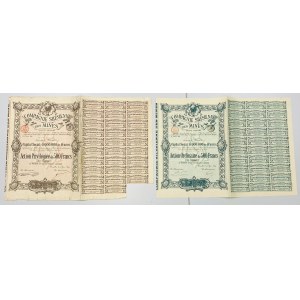 Compagnie Silesienne des Mines, 500 franków 1899 - różne typy (2szt)