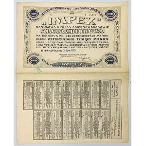 Impex Handlowa Sp. Akc. w Krakowie, 100x 140 mkp 07.1923