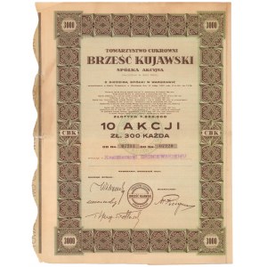 Cukrownia Brześć Kujawski, 10x 300 zł 1937