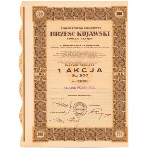 Cukrownia Brześć Kujawski, 300 zł 1937