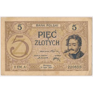 5 złotych 1924 - II EM. A