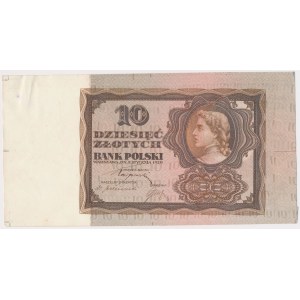 10 złotych 1928 - próba kolorystyczna - brązowy