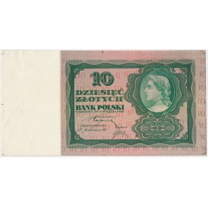 10 złotych 1928 - próba kolorystyczna - zielony