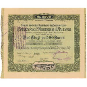 Przemysł Włókienniczy J.Smarzyński, F.Miłobędzki..., Em.4, 5x 500 mkp