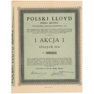 Polski Lloyd Spółka Akcyjna, Em.1-4, 100 zł 1931