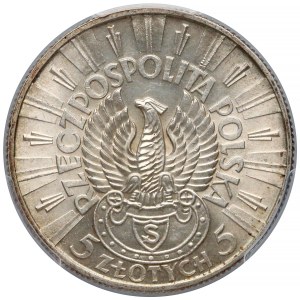 Strzelecki, Piłsudski 5 złotych 1934 - PCGS MS63