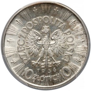Piłsudski 10 złotych 1936 - PCGS MS63