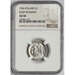 Piłsudski 2 złote 1936 - rzadki rocznik - NGC AU58