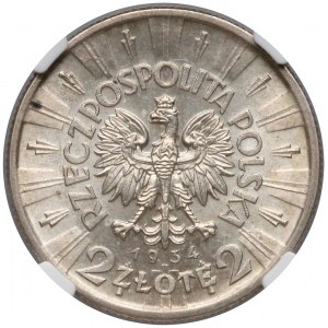 Piłsudski 2 złote 1934 - NGC MS62