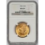 USA, 10 dolarów 1932 - Indian Head - NGC MS63+