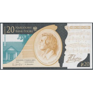 20 złotych 2009 Fryderyk Chopin - niski numer - FC 0000100