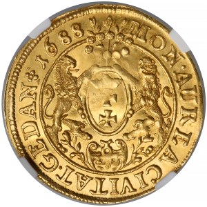 Jan III Sobieski, Dukat Gdańsk 1688 - piękny - NGC MS63+