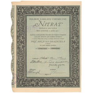 Polskie Zakłady Chemiczne Nitrat, Em.2, 5x 500 mkp 1921