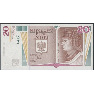 20 złotych 2015 Jan Długosz - niski numer - JD 0000300