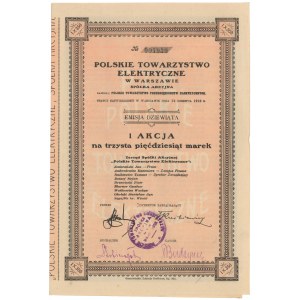 Polskie Towarzystwo Elektryczne, Em.9, 350 mkp 1923