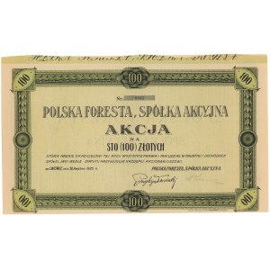 Polska Foresta Spółka Akcyjna, 100 zł 1925